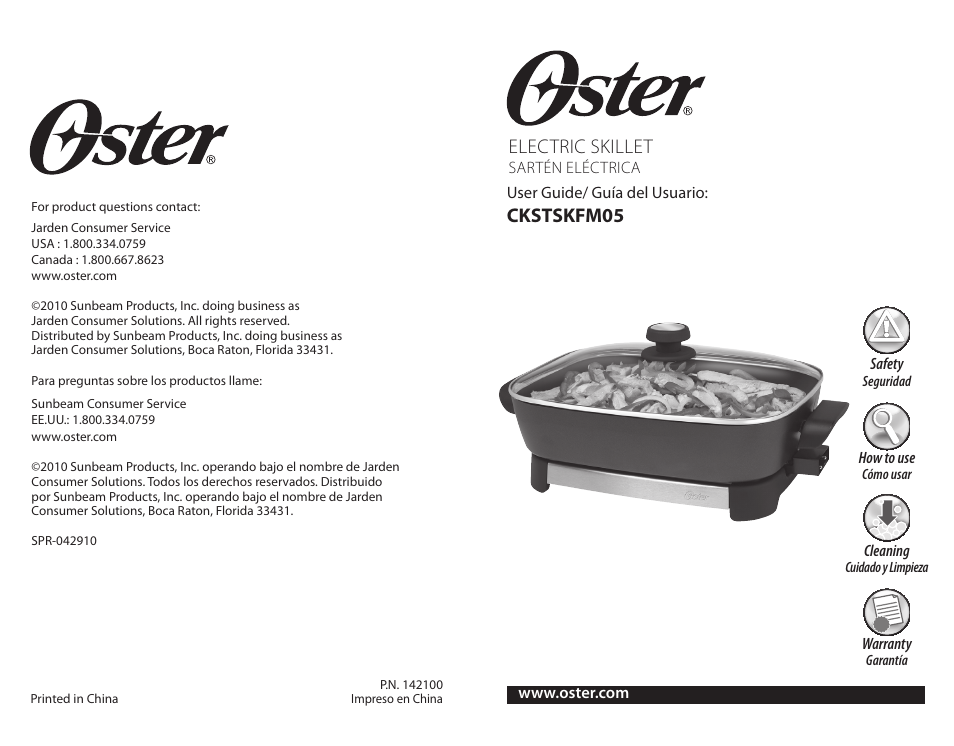 Oster CKSTSKFM05 User Manual | 11 pages