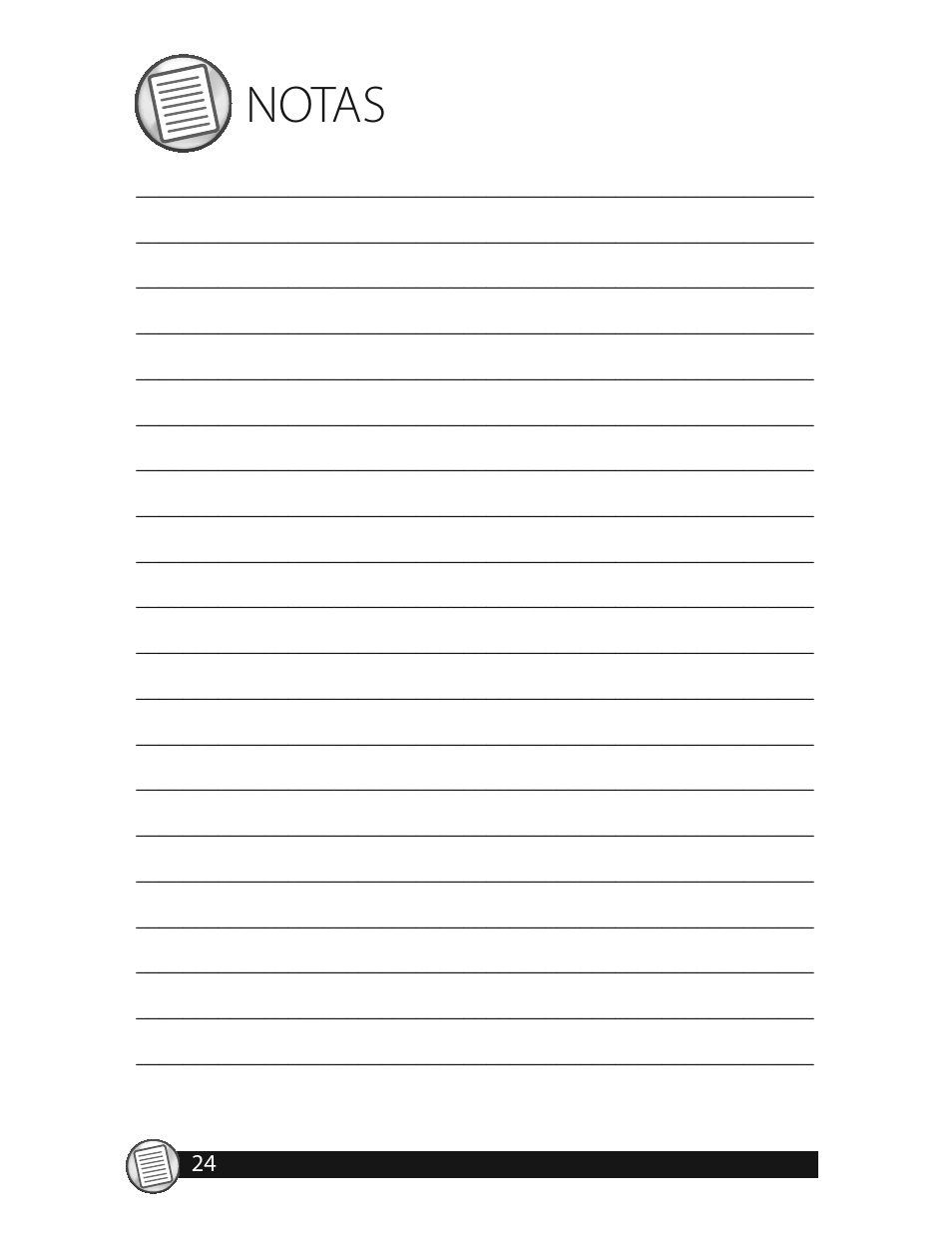 Notas | Oster 3320 User Manual | Page 24 / 28