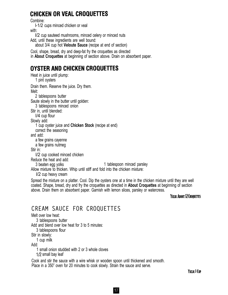 Cream sauce for croquettes | Oster 3246 User Manual | Page 17 / 60