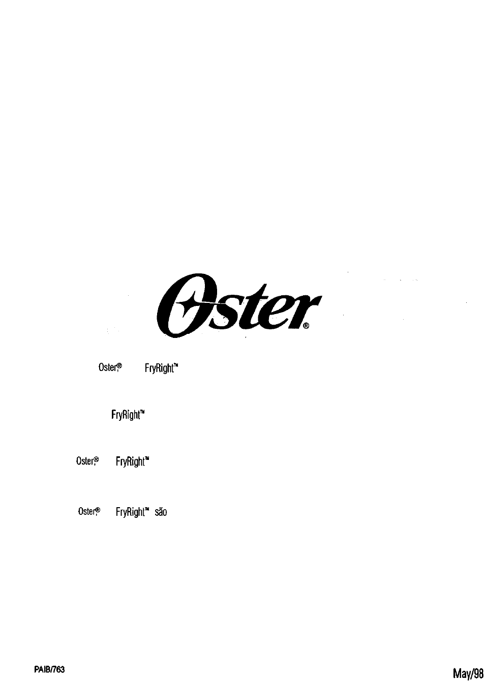 Oster 3246 User Manual | Page 60 / 60