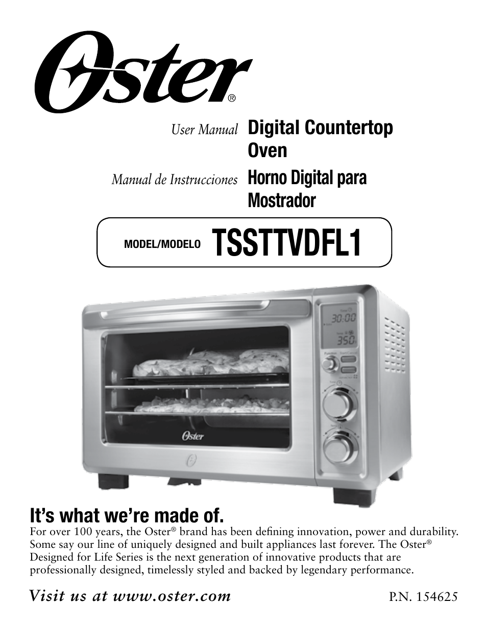 Oster Digital Countertop TSSTTVDFL1 User Manual | 43 pages