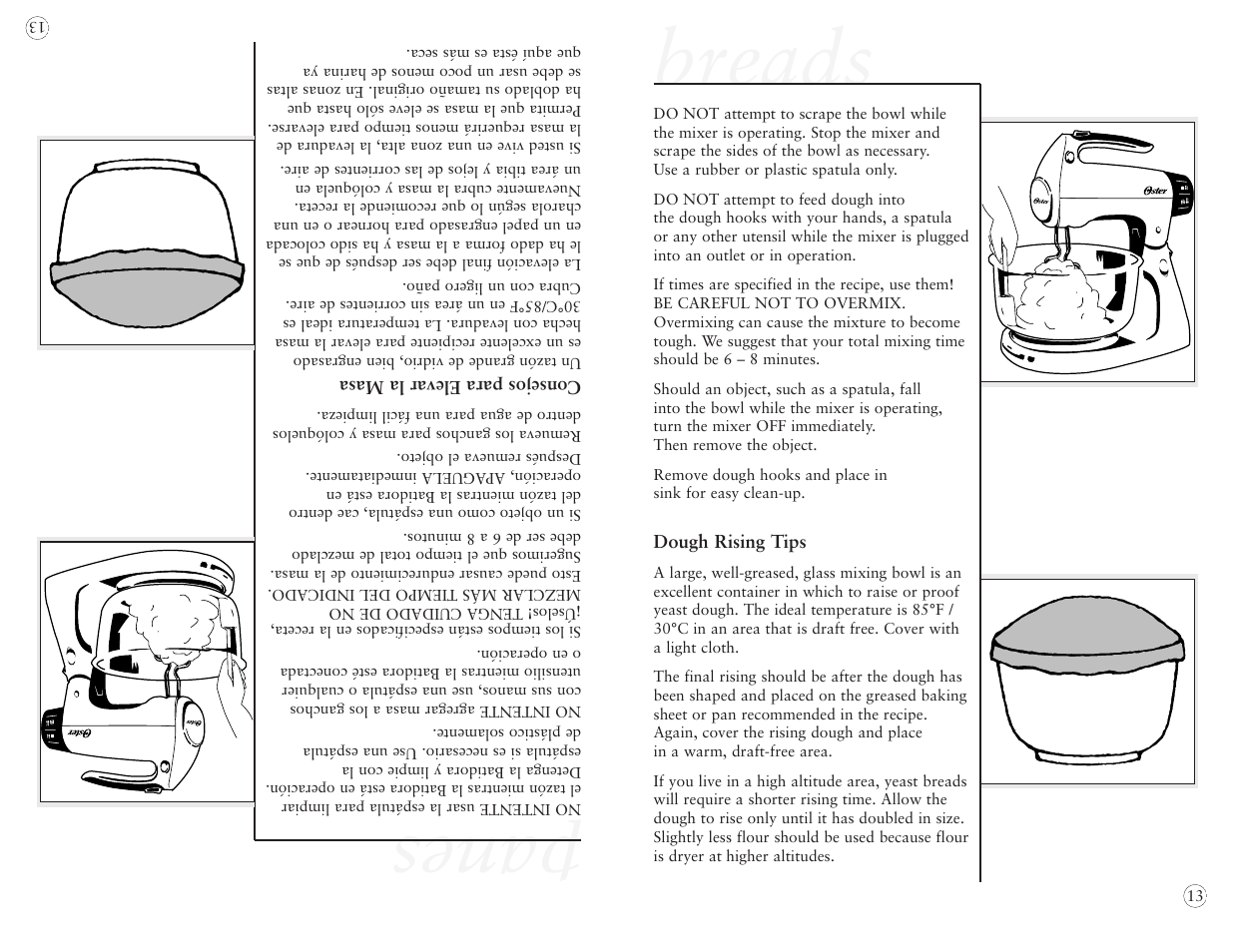 Breads, Panes | Oster 2384 User Manual | Page 13 / 40
