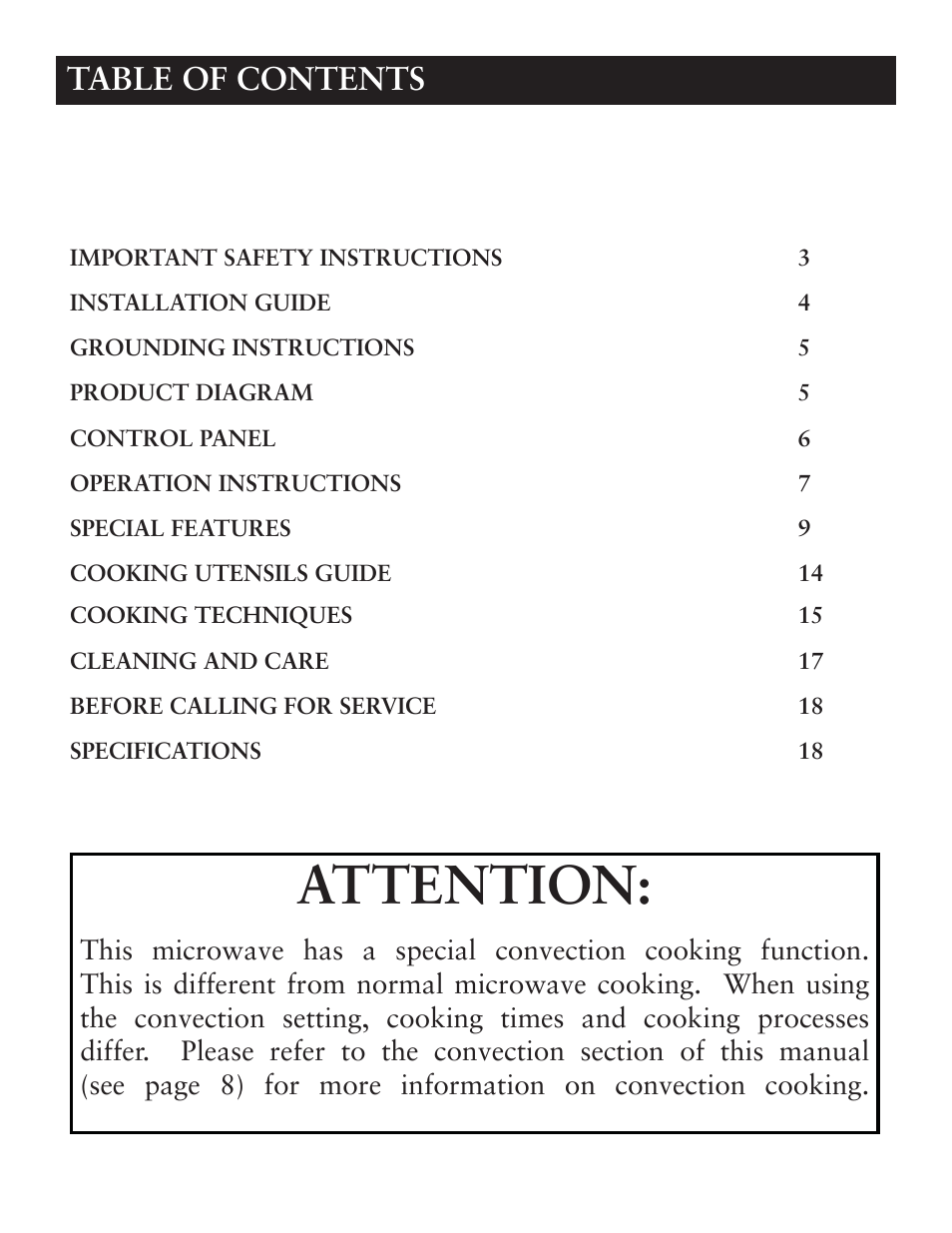 Oster OTM1101VBS User Manual | Page 2 / 19