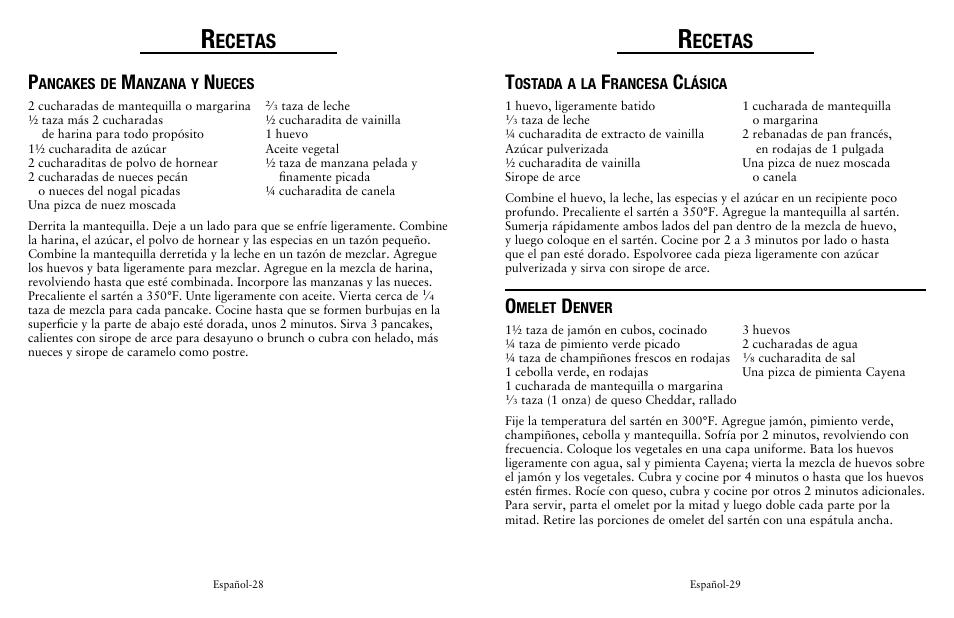 Ecetas | Oster Fryer User Manual | Page 15 / 20