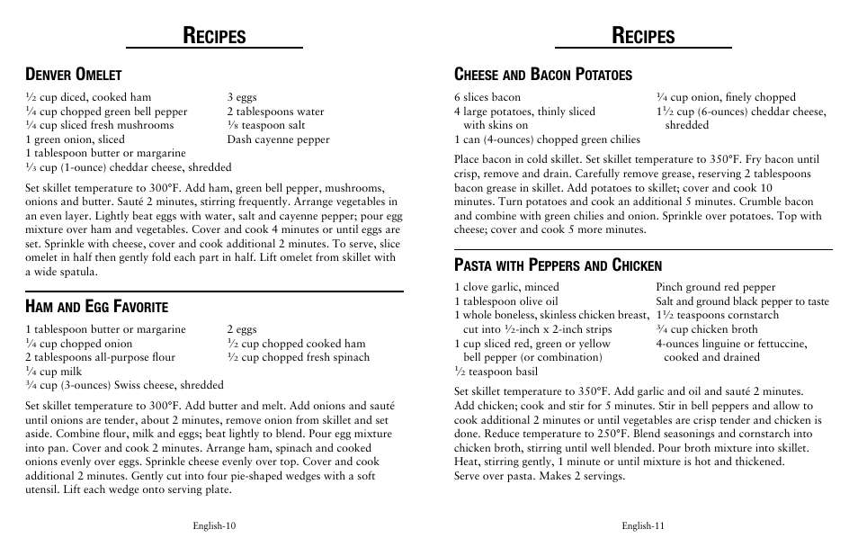 Ecipes | Oster Fryer User Manual | Page 6 / 20