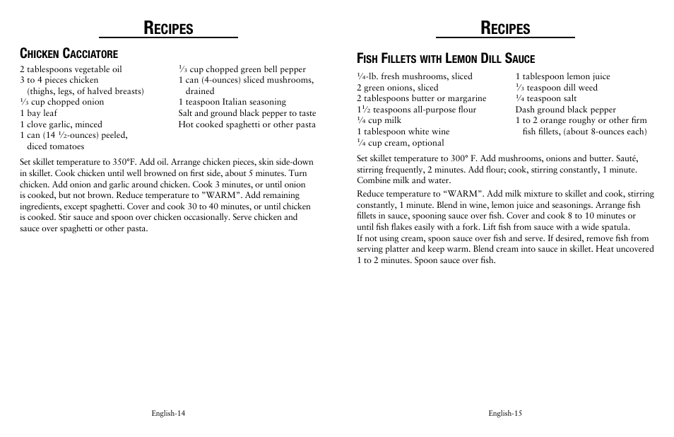 Ecipes | Oster Fryer User Manual | Page 8 / 20