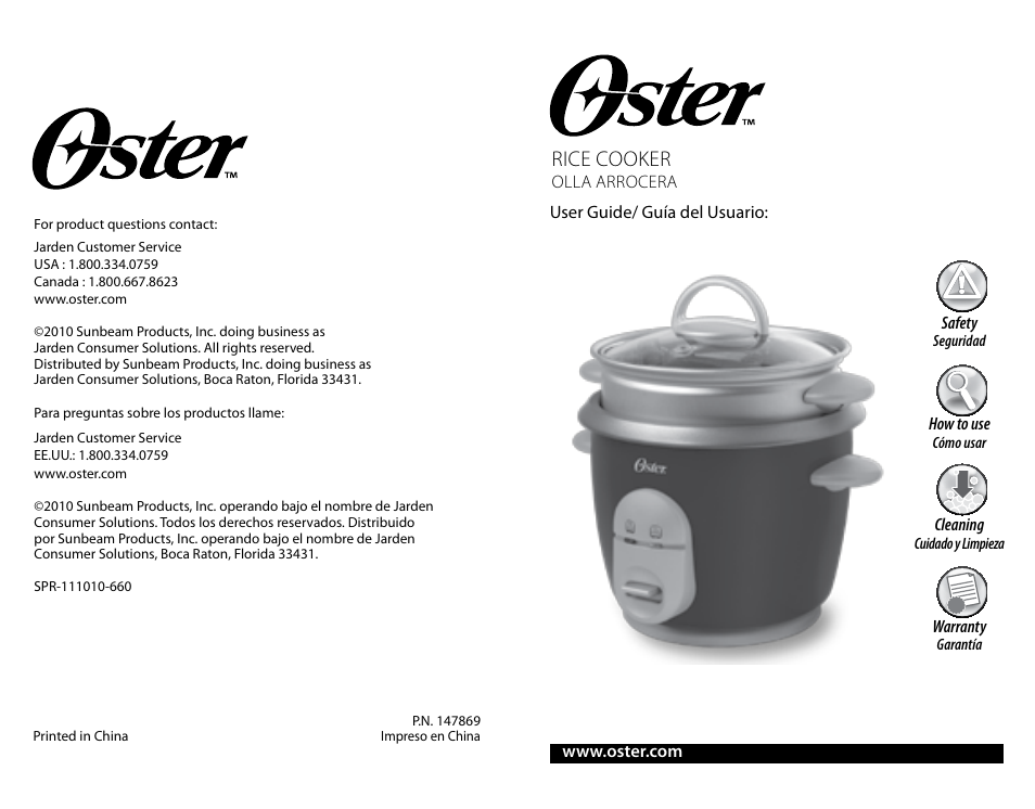 Oster 147869 User Manual | 12 pages