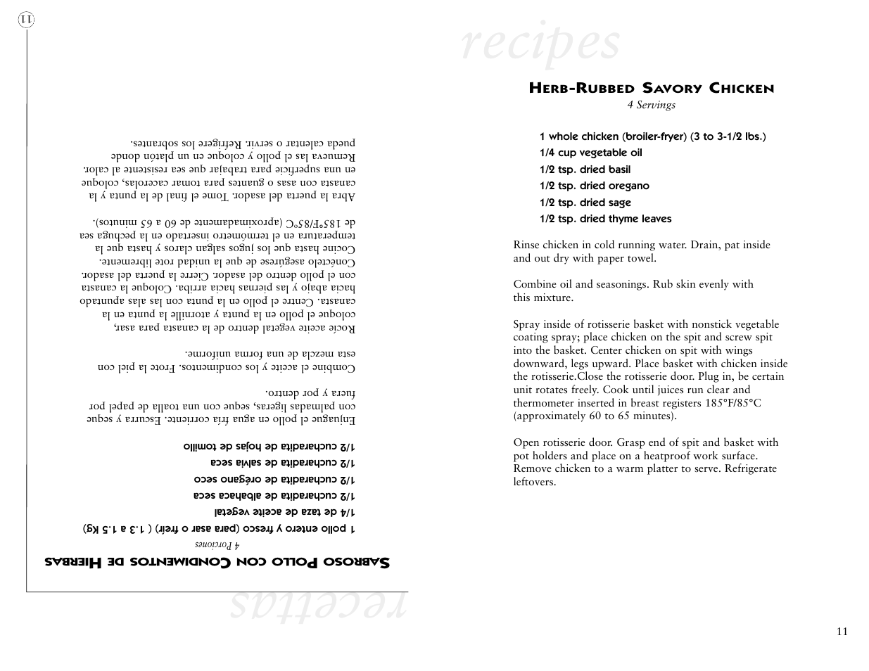 Recipes, Recettas | Oster 4781 User Manual | Page 15 / 27