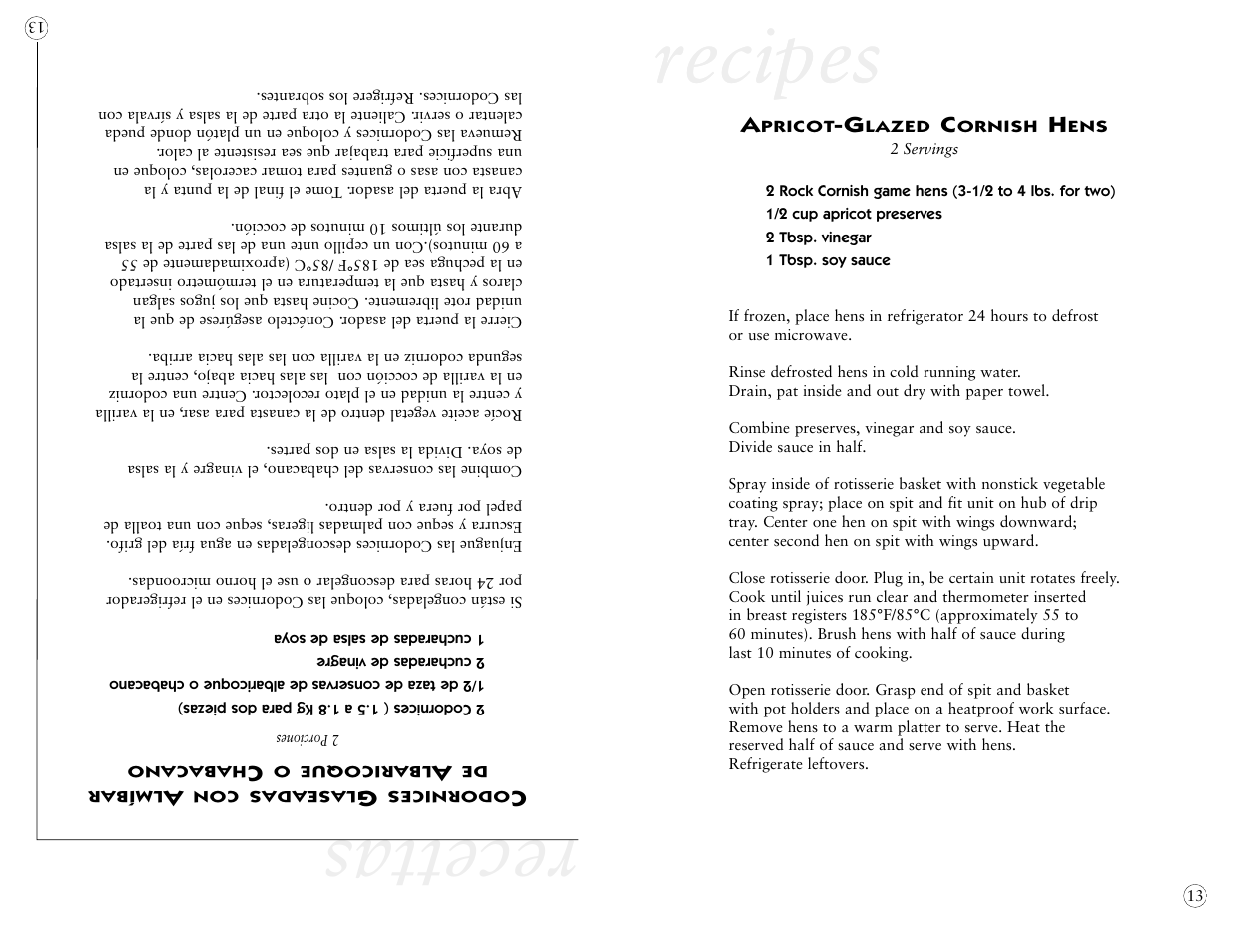 Recipes, Recettas | Oster 4781 User Manual | Page 17 / 27