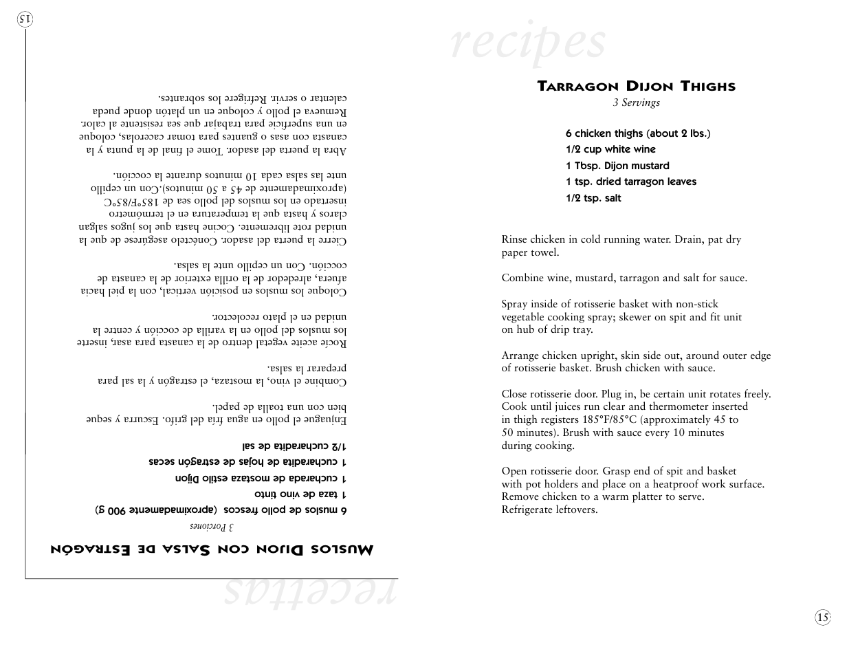 Recipes, Recettas | Oster 4781 User Manual | Page 19 / 27