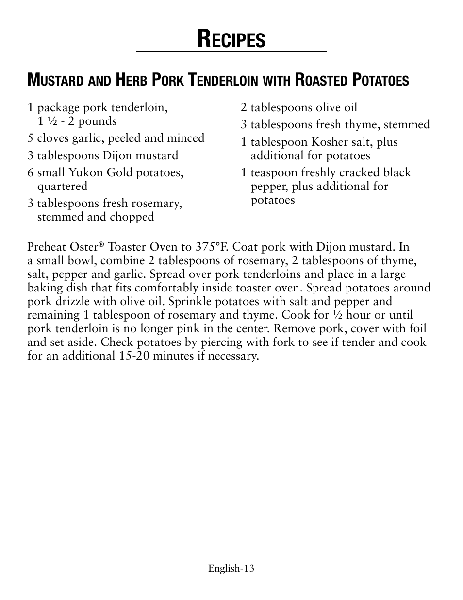 Ecipes | Oster TSSTTVCG01 User Manual | Page 13 / 36