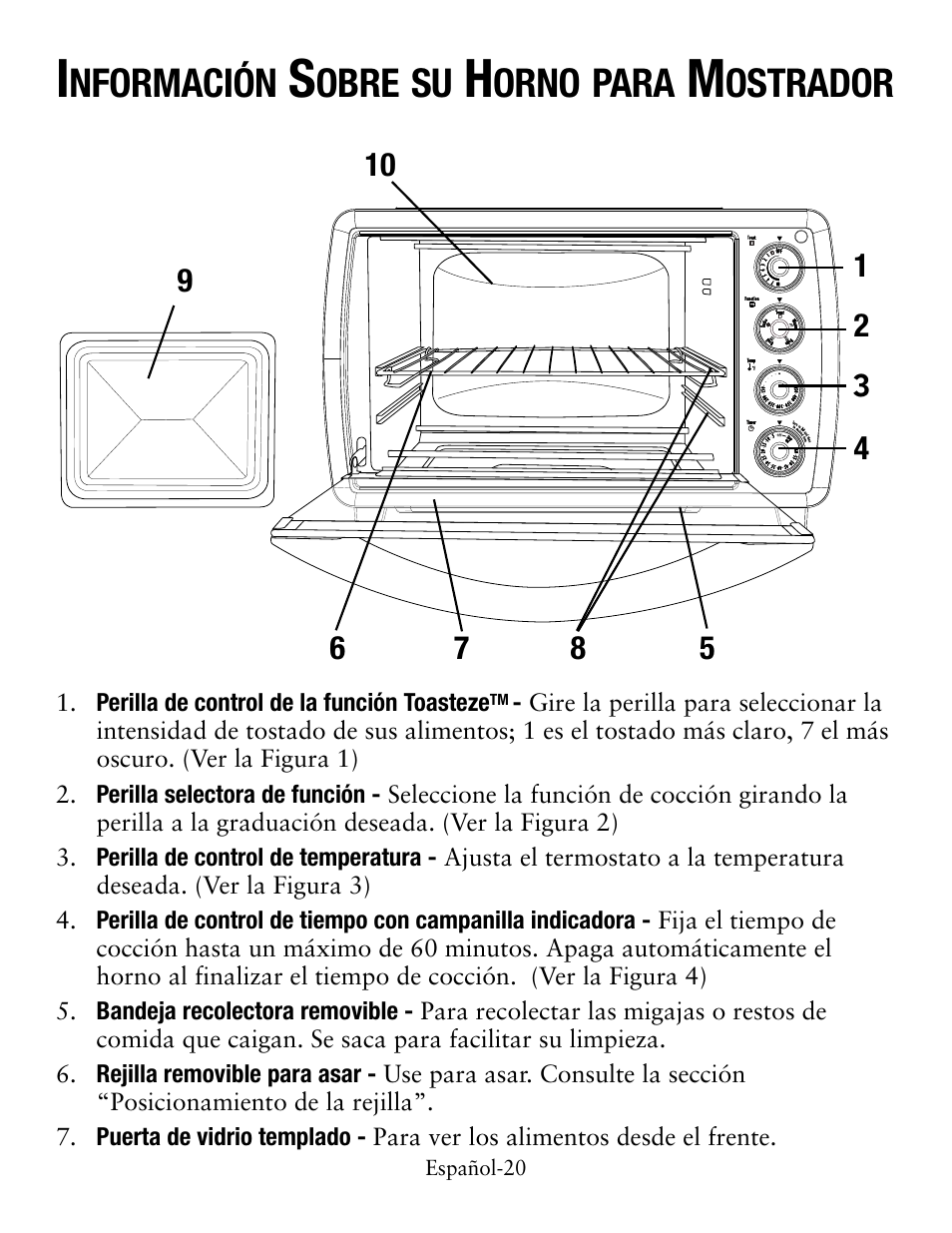 Nformación, Obre, Orno | Para, Ostrador | Oster TSSTTVCG01 User Manual | Page 20 / 36