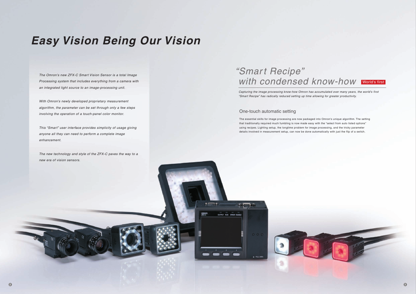 Smart recipe” with condensed know-how, Easy vision being our vision, Smar t recipe” with condensed know-how | Omron Healthcare ZFX-C User Manual | Page 2 / 15