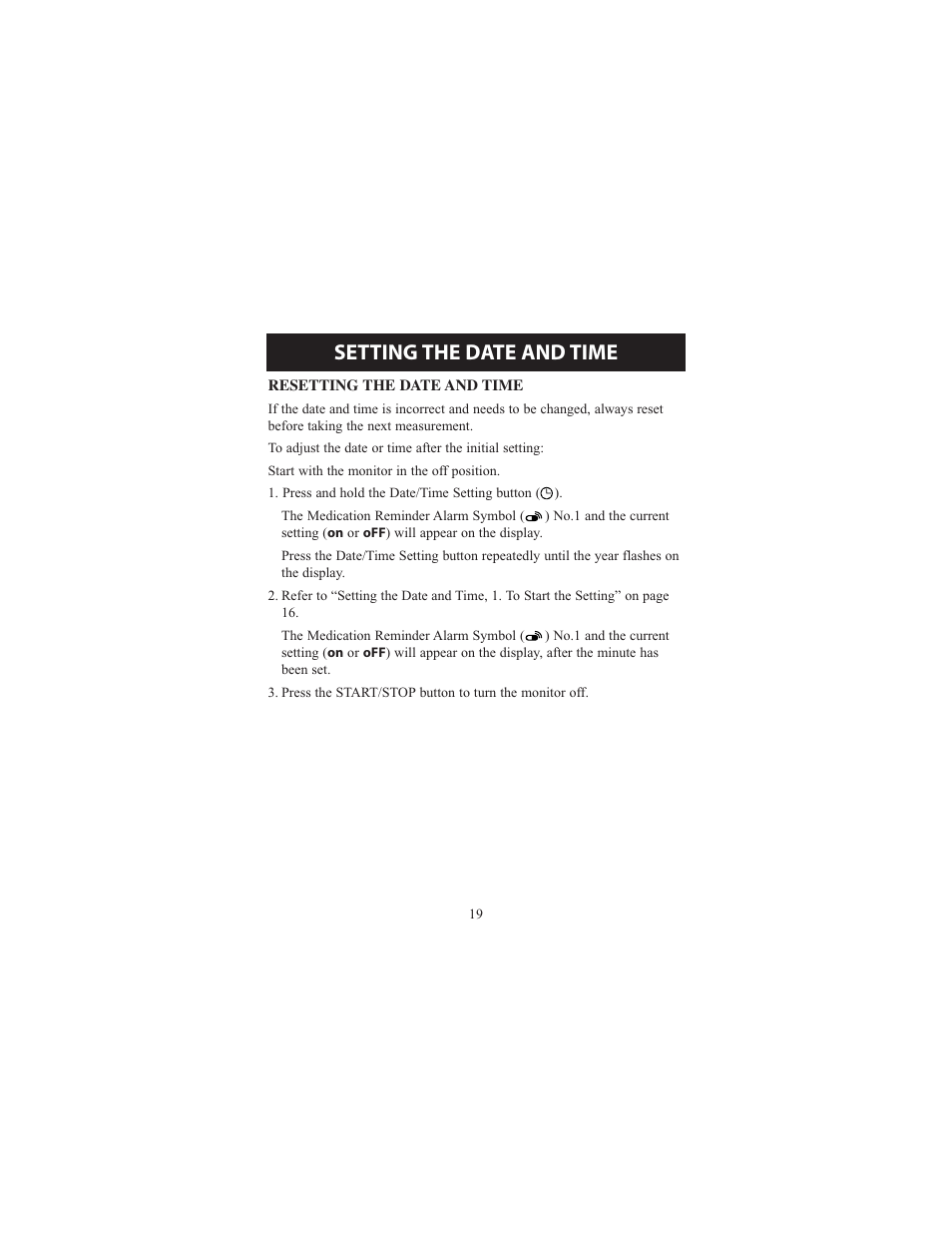 Setting the date and time | Omron Healthcare ELITE 7300IT User Manual | Page 19 / 92