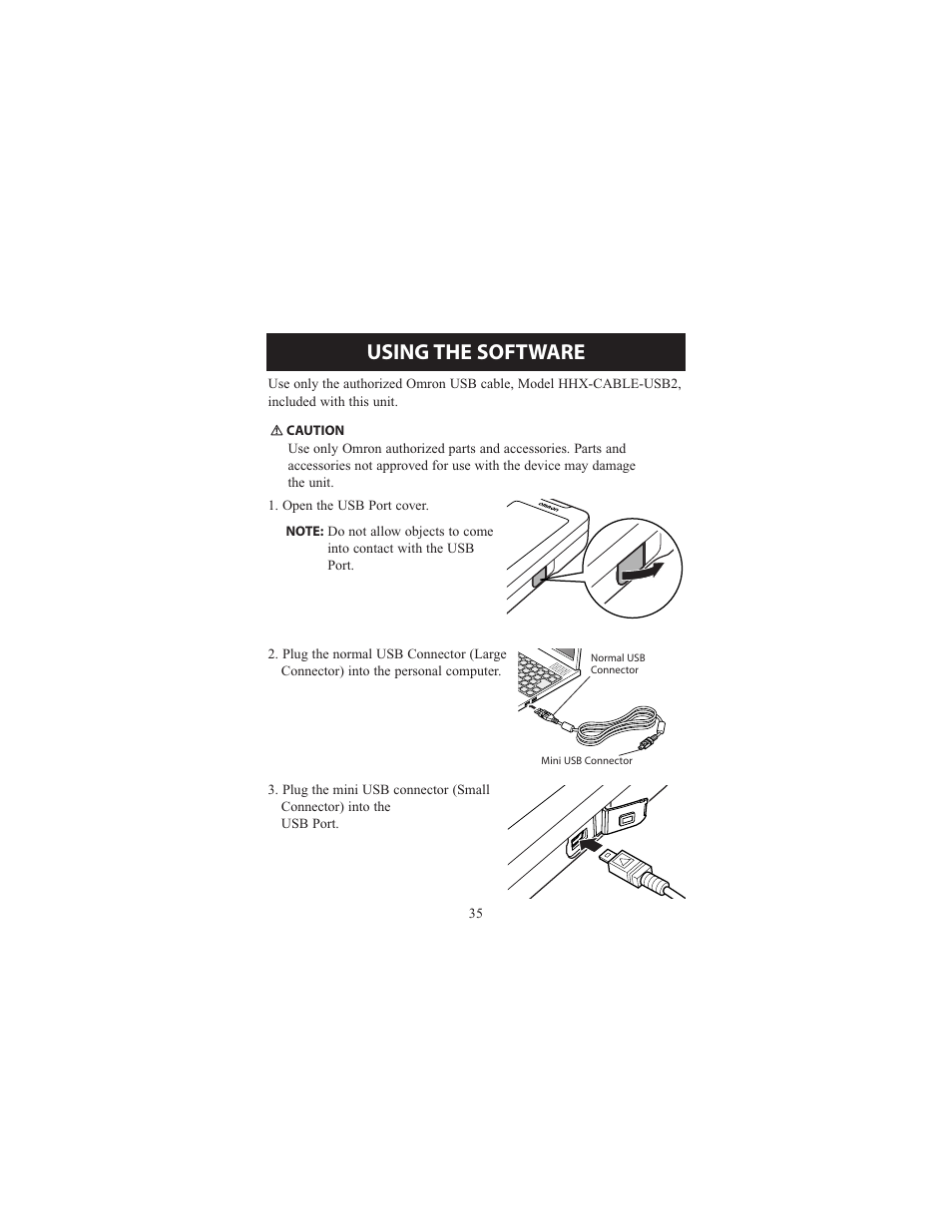 Using the software | Omron Healthcare ELITE 7300IT User Manual | Page 35 / 92