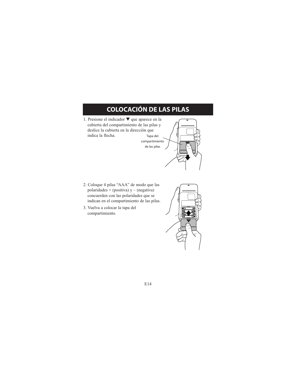 Colocación de las pilas | Omron Healthcare ELITE 7300IT User Manual | Page 60 / 92