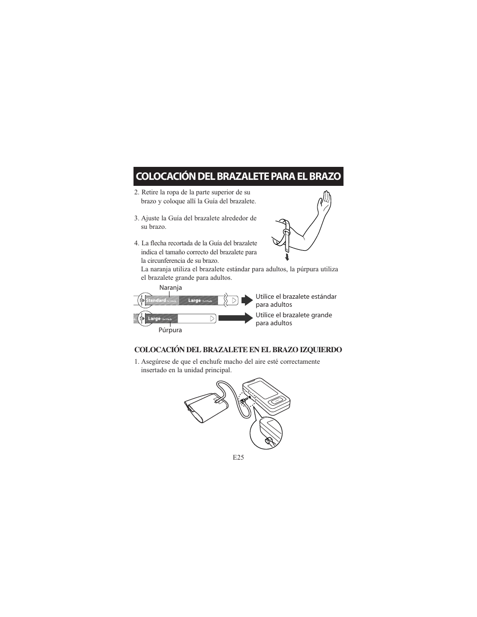 Colocación del brazalete para el brazo | Omron Healthcare ELITE 7300IT User Manual | Page 71 / 92