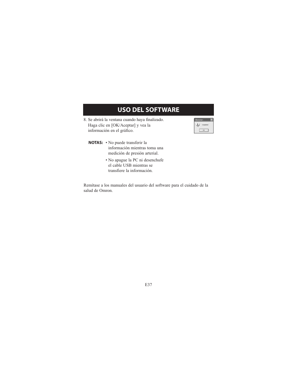 Uso del software | Omron Healthcare ELITE 7300IT User Manual | Page 83 / 92