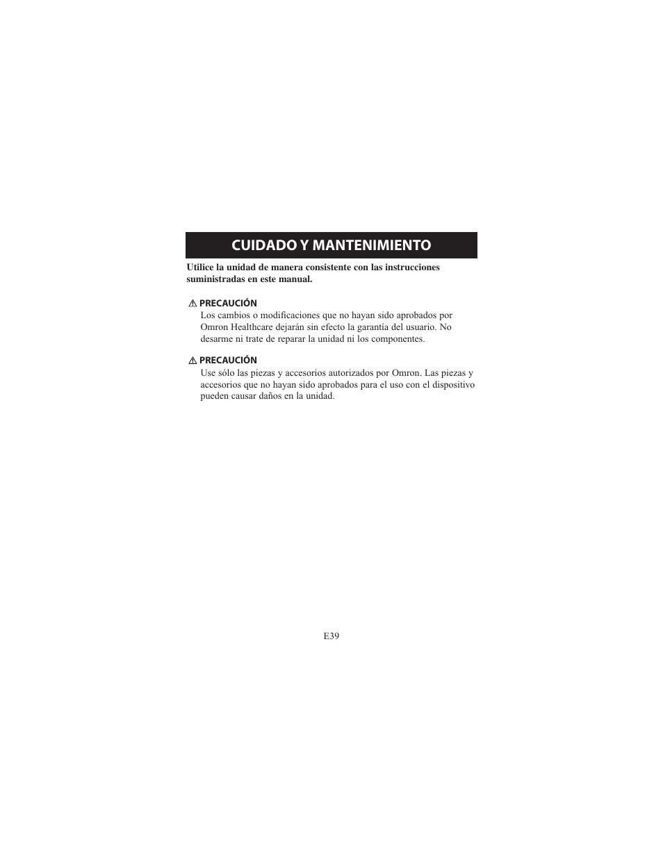 Cuidado y mantenimiento | Omron Healthcare ELITE 7300IT User Manual | Page 85 / 92