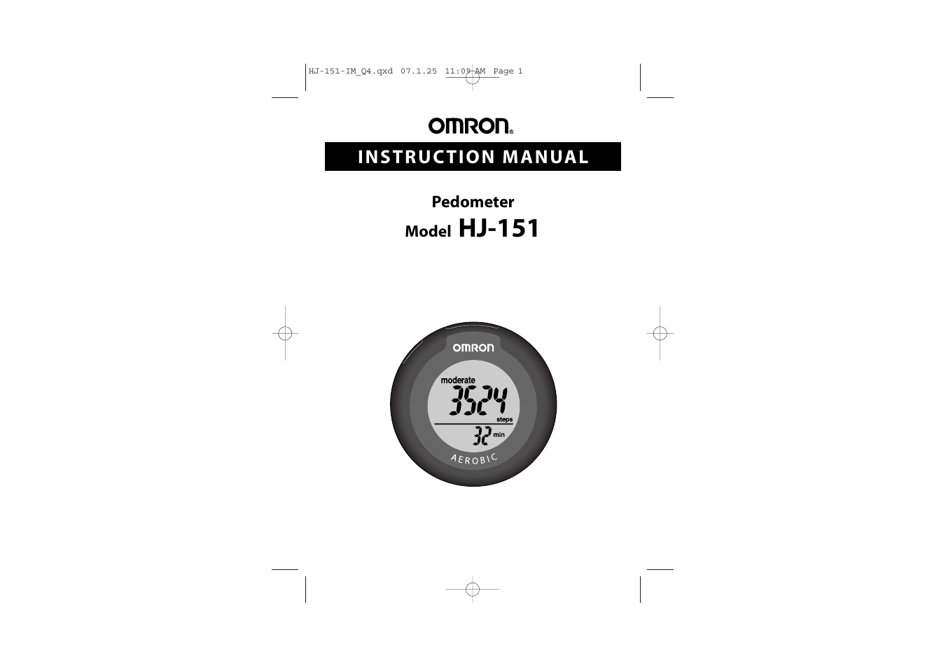 Omron Healthcare HJ-151 User Manual | 13 pages