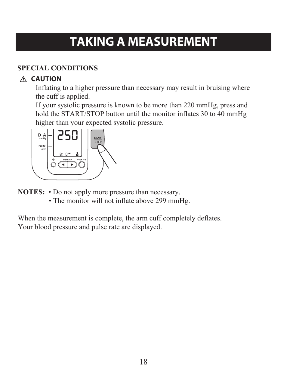 Taking a measurement | Omron Healthcare BP742 User Manual | Page 18 / 28