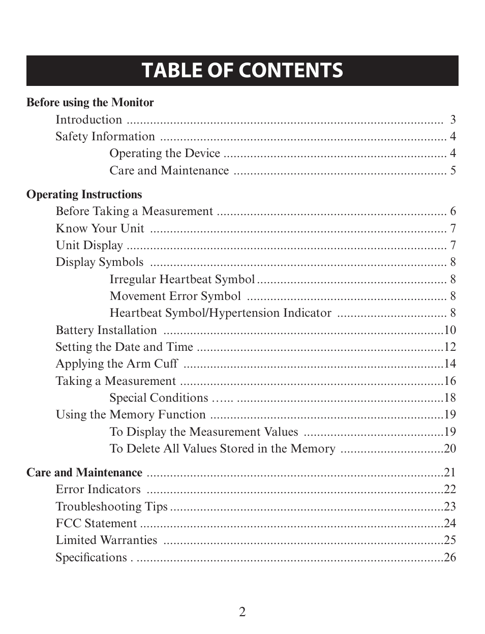 Omron Healthcare BP742 User Manual | Page 2 / 28