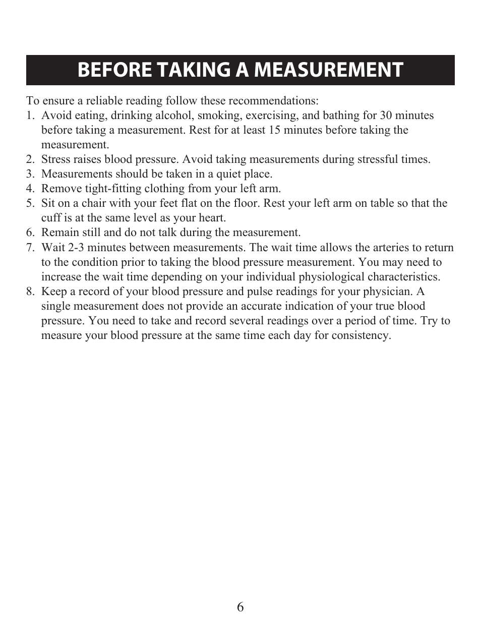 Before taking a measurement | Omron Healthcare BP742 User Manual | Page 6 / 28