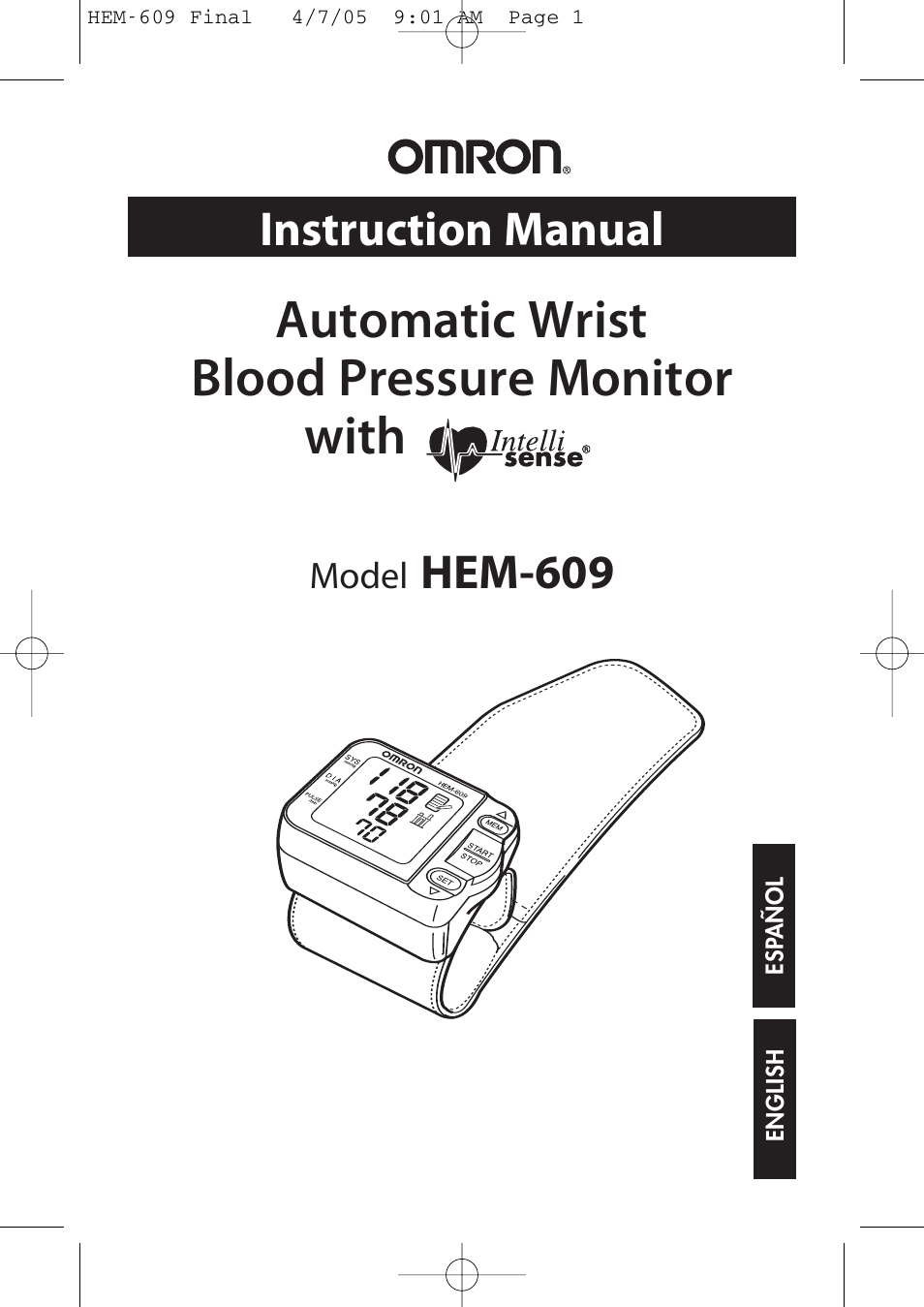 Omron Healthcare HEM-609 User Manual | 24 pages