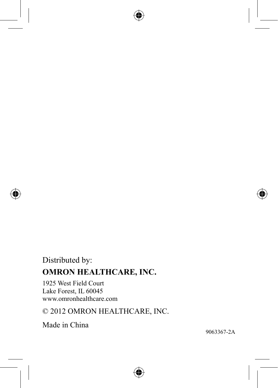 Omron Healthcare HR-100C User Manual | Page 24 / 24