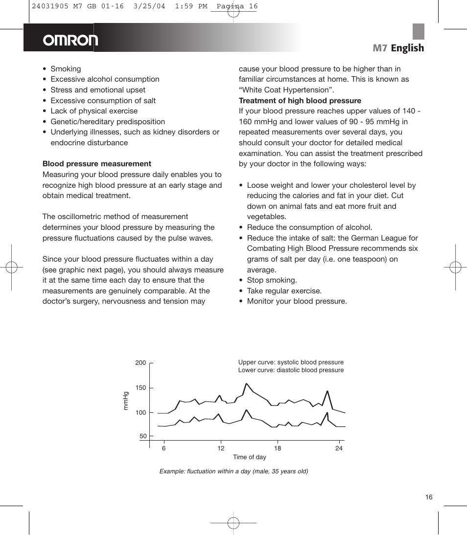M7 english | Omron Healthcare M7 User Manual | Page 17 / 17