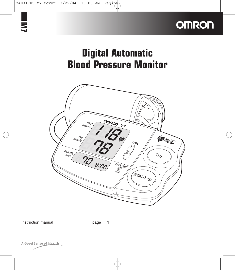 Digital automatic blood pressure monitor | Omron Healthcare M7 User Manual | Page 2 / 17