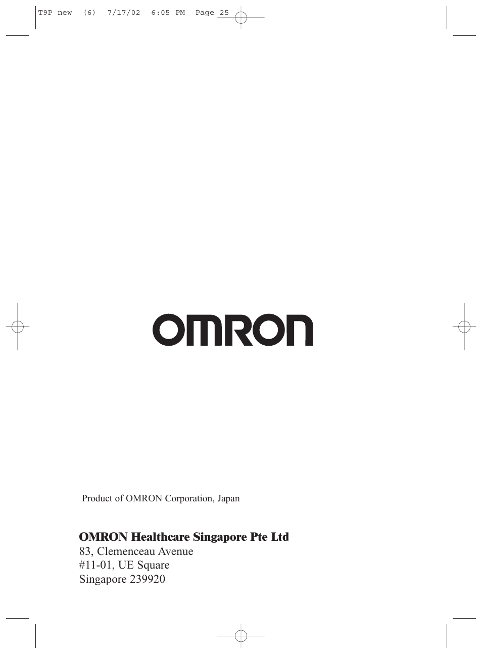 Omron Healthcare T9P User Manual | Page 25 / 28