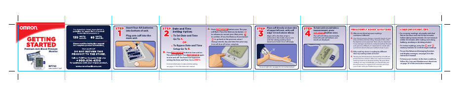 Omron Healthcare COMFIT CUFF BP755 User Manual | 1 page