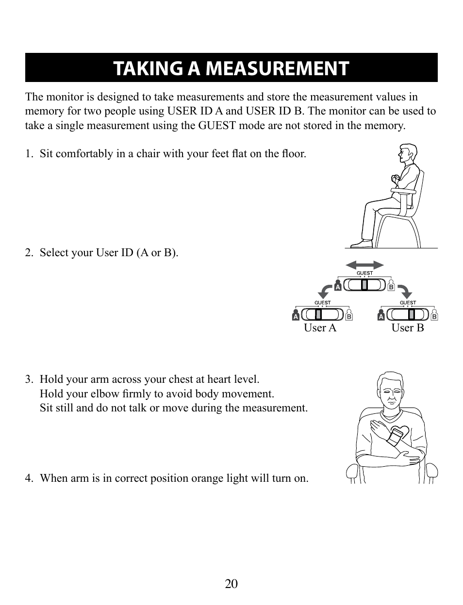 Taking a measurement | Omron Healthcare BP652 User Manual | Page 20 / 30