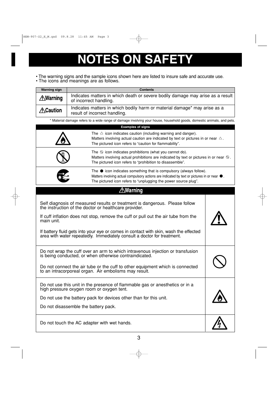 Omron Healthcare INTELLISENSE HEM-907XL User Manual | Page 3 / 32