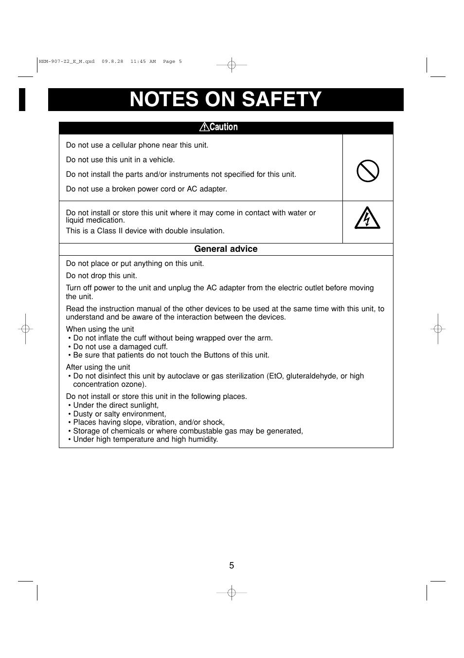 Omron Healthcare INTELLISENSE HEM-907XL User Manual | Page 5 / 32