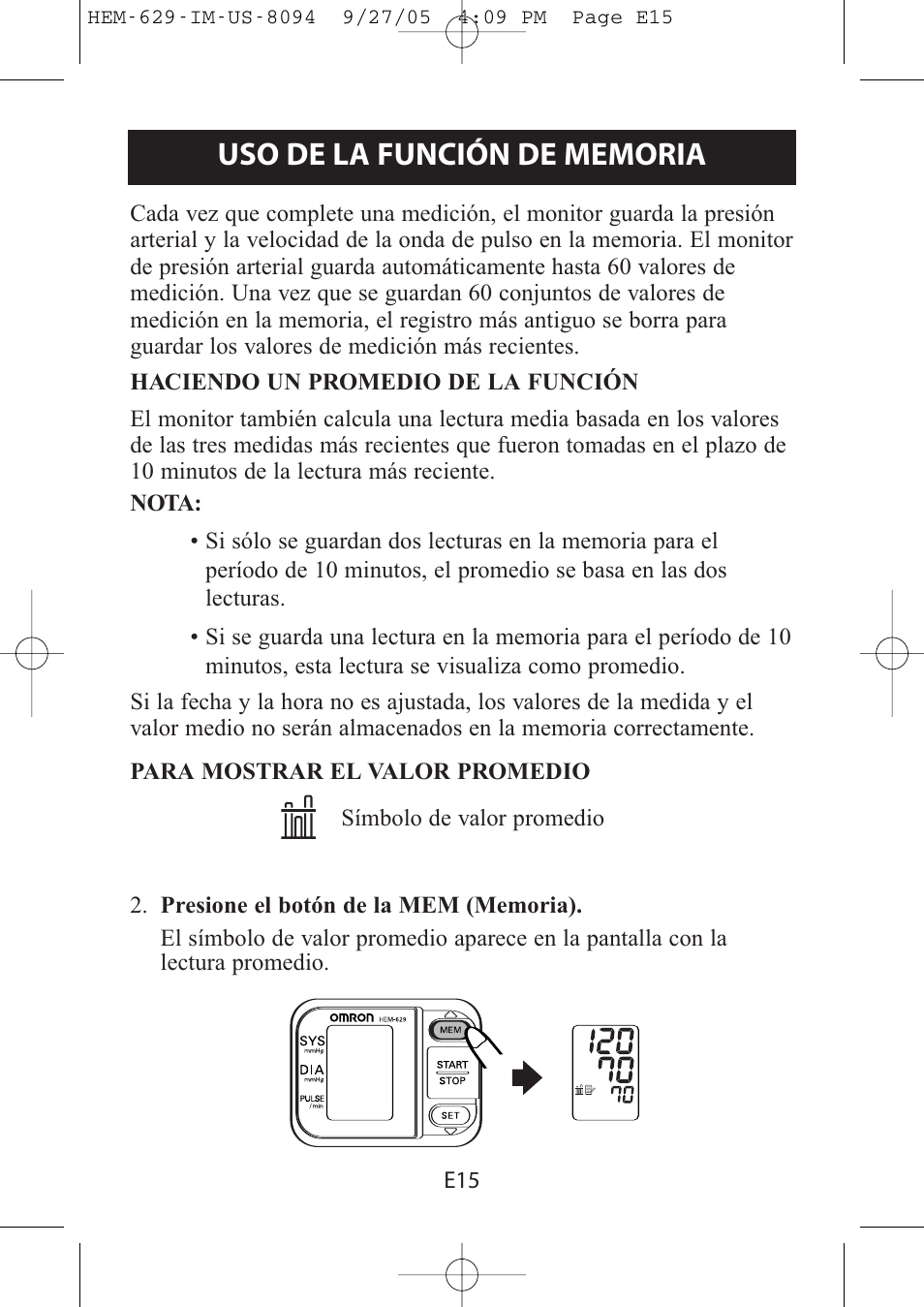 Omron Healthcare HEM-629 User Manual | Page 39 / 48