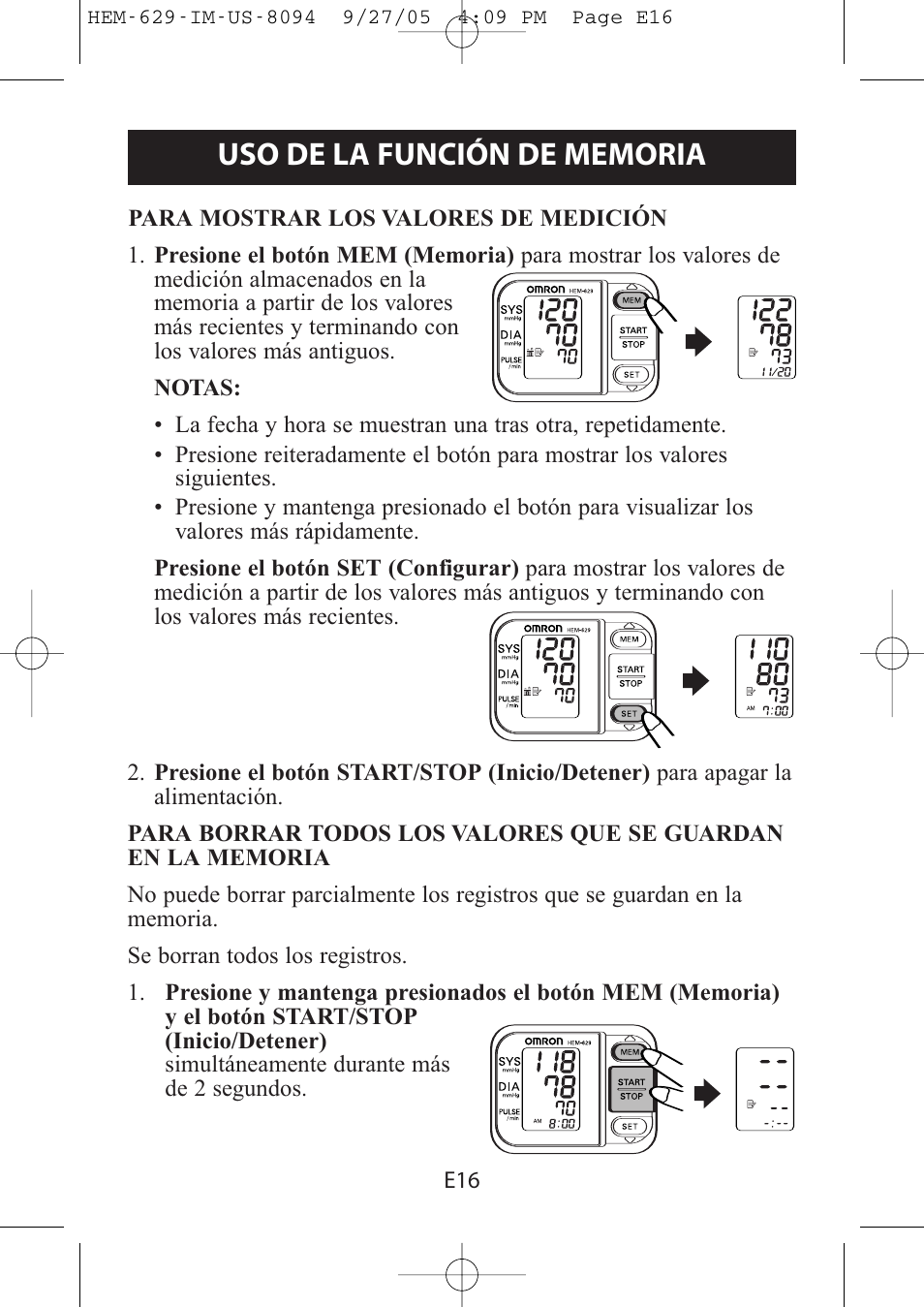 Omron Healthcare HEM-629 User Manual | Page 40 / 48