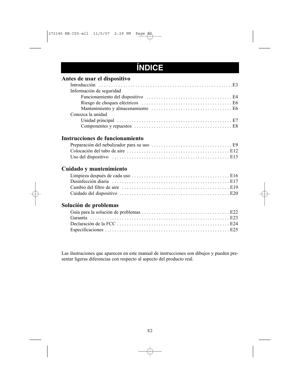 Índice | Omron Healthcare COMPAIV XLT NE-C25 User Manual | Page 58 / 112