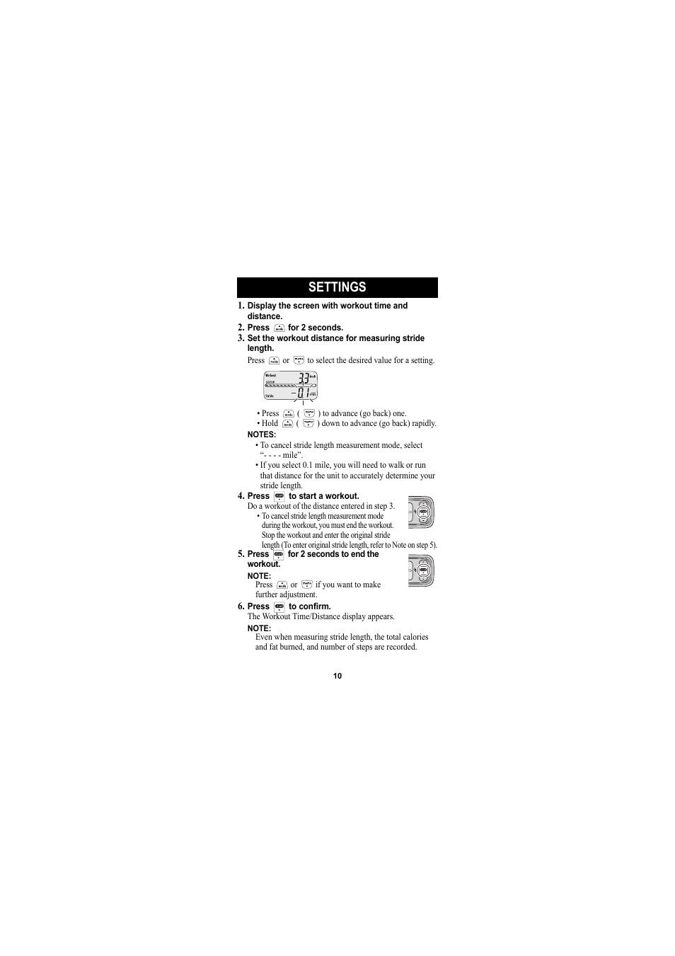 Settings | Omron Healthcare GOSMART HJA-301 User Manual | Page 10 / 32