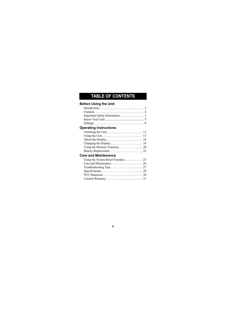 Omron Healthcare GOSMART HJA-301 User Manual | Page 2 / 32