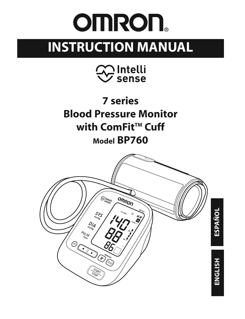 Omron Healthcare INTELLISENSE BP760 User Manual | 44 pages