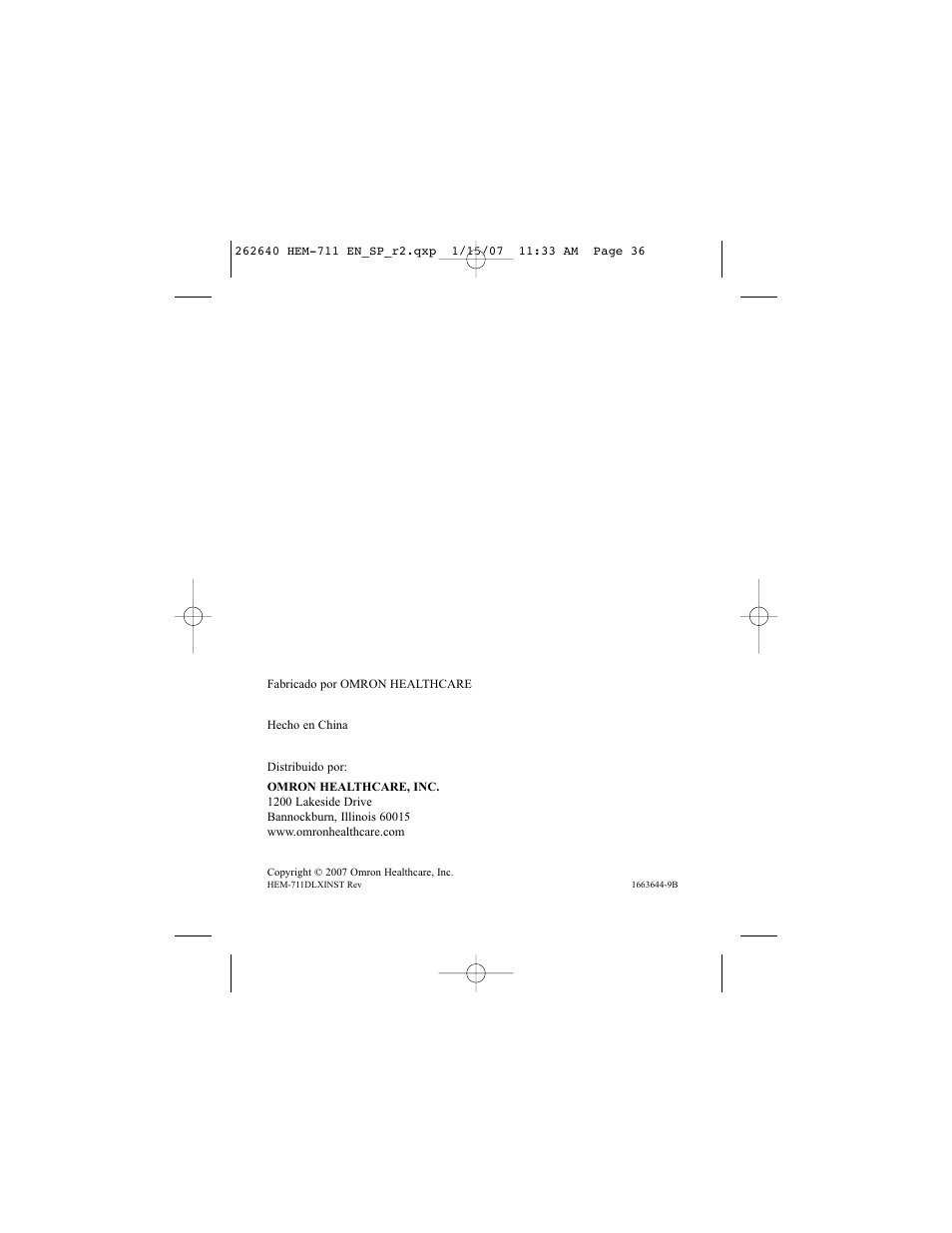 Omron Healthcare HEM-711DLX User Manual | Page 72 / 72