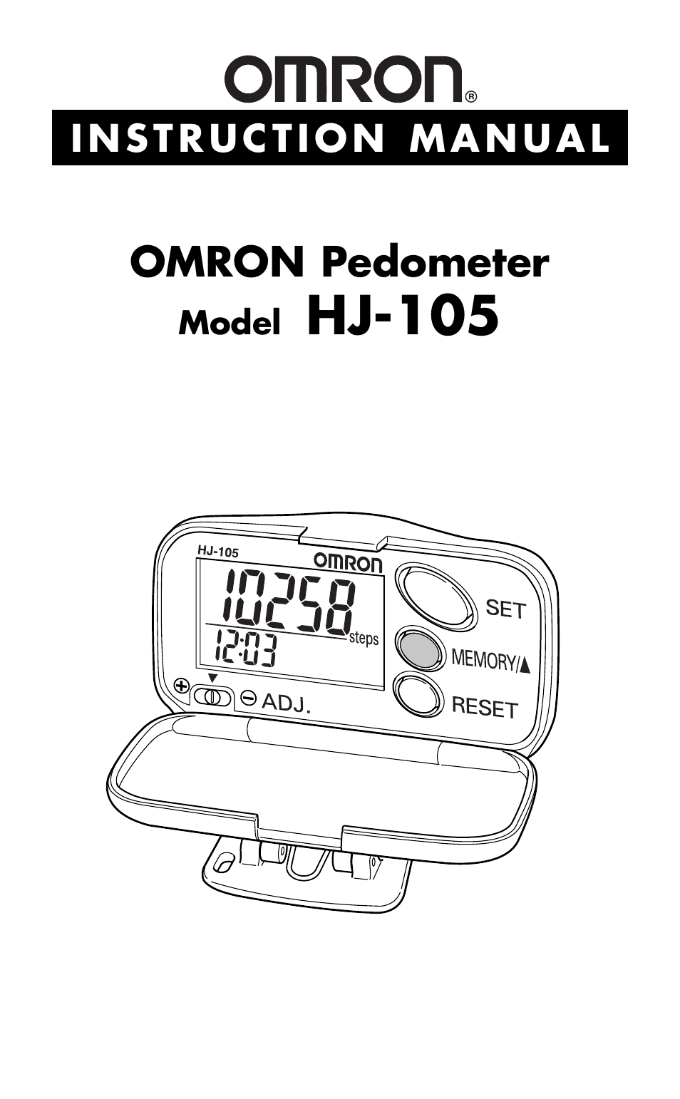 Omron Healthcare HJ-105 User Manual | 20 pages