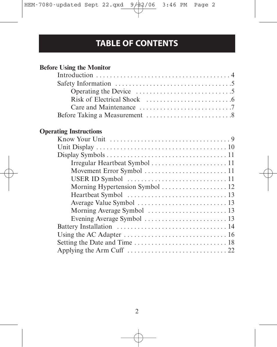 Omron Healthcare COMFIT HEM-780 User Manual | Page 2 / 52