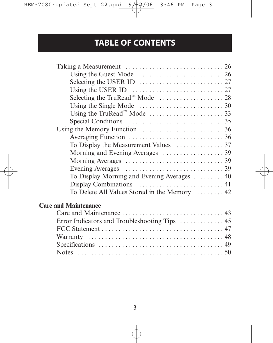 Omron Healthcare COMFIT HEM-780 User Manual | Page 3 / 52