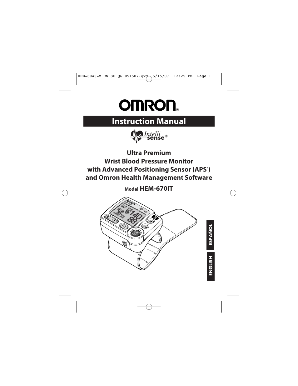 Omron Healthcare HEM670IT User Manual | 74 pages