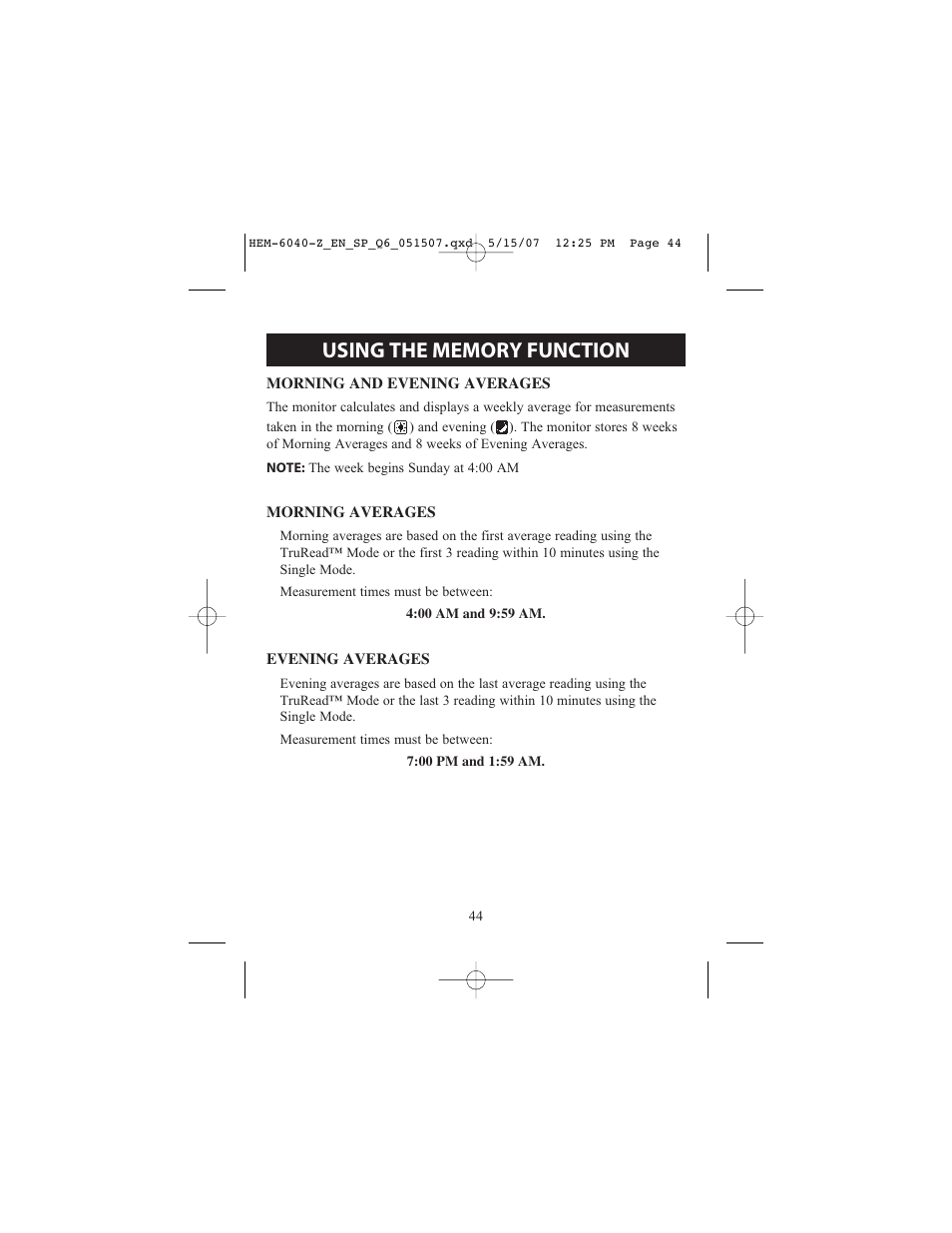 Omron Healthcare HEM670IT User Manual | Page 44 / 74