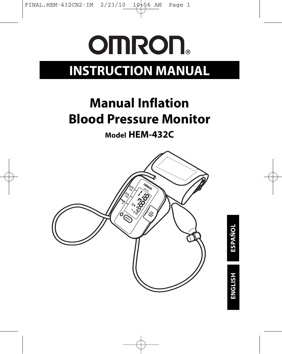 Omron Healthcare HEM-432C User Manual | 24 pages