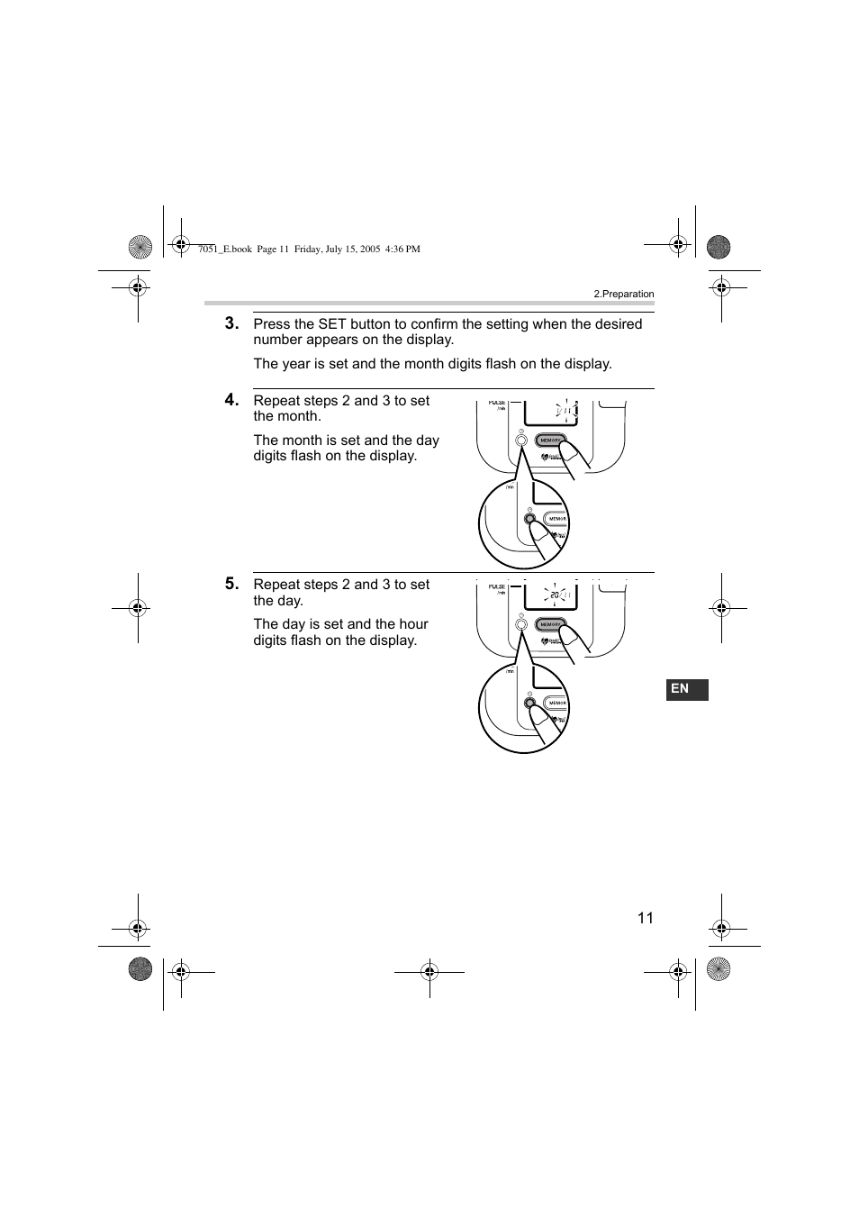 Omron Healthcare M3 User Manual | Page 11 / 38